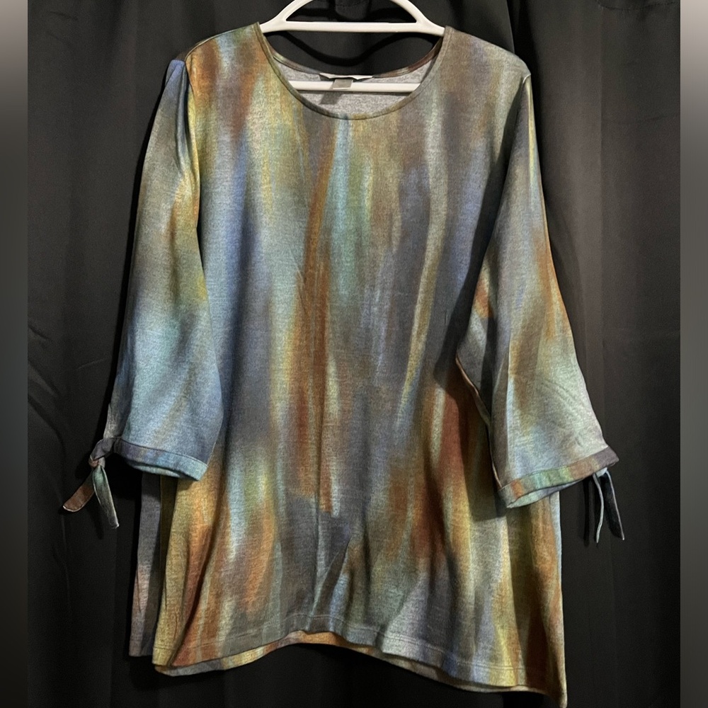 Lightweight sweater, multicolored, size 1X